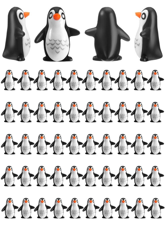JellyArch 120 Pcs Miniature Penguin Figurines Resin Penguin Figures Bulk 0.87'' Cake Topper Mini Animal for Fairy Garden Micro Landscape Winter Christmas Scene Decor Party Supplies - Image 1